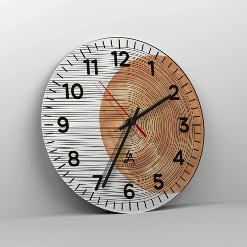 Reloj de pared - Reloj de vidrio - Una composición soleada - 40x40 cm