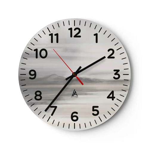 Reloj de pared - Reloj de vidrio - Una distancia reflexiva - 30x30 cm