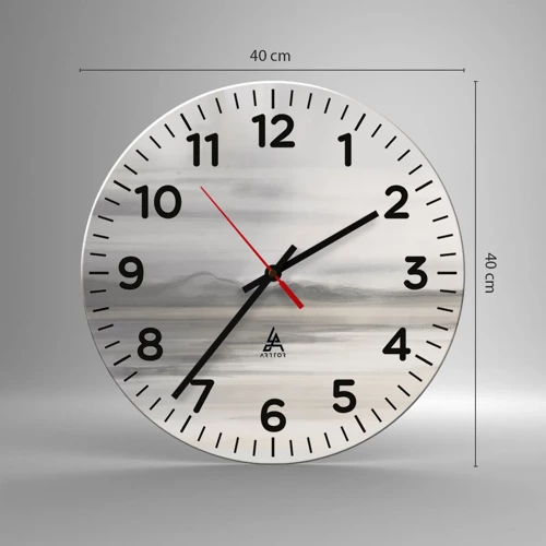 Reloj de pared - Reloj de vidrio - Una distancia reflexiva - 40x40 cm