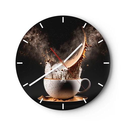 Reloj de pared - Reloj de vidrio - Una explosión de sabor - 30x30 cm