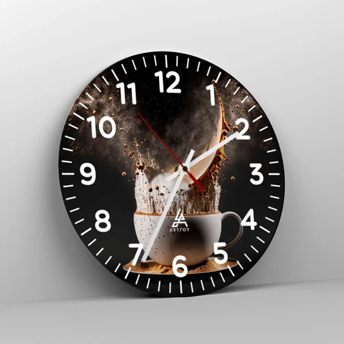 Reloj de pared - Reloj de vidrio - Una explosión de sabor - 30x30 cm