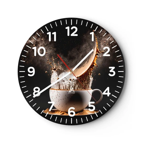 Reloj de pared - Reloj de vidrio - Una explosión de sabor - 40x40 cm