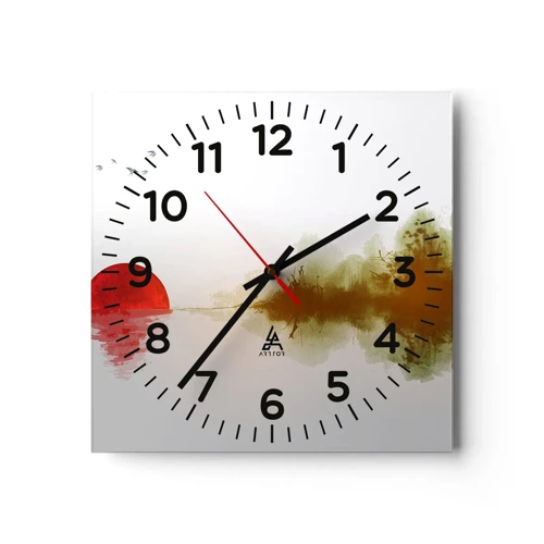 Reloj de pared - Reloj de vidrio - Una promesa de paz - 30x30 cm