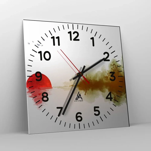 Reloj de pared - Reloj de vidrio - Una promesa de paz - 40x40 cm