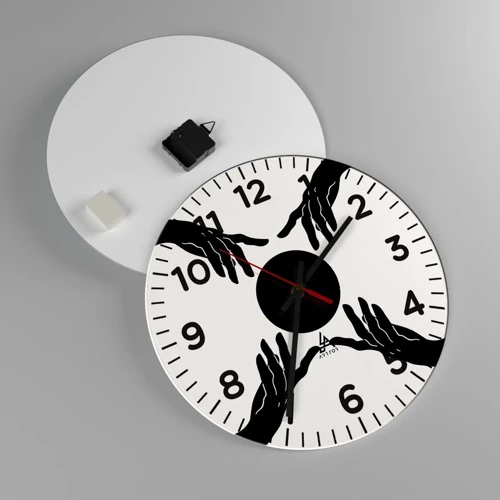 Reloj de pared - Reloj de vidrio - Una señal secreta - 40x40 cm