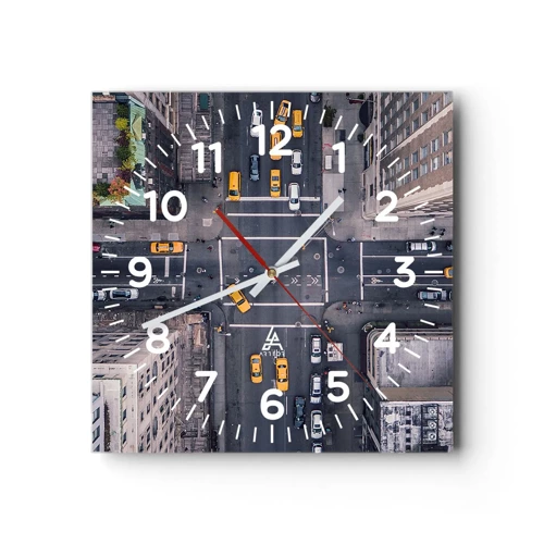 Reloj de pared - Reloj de vidrio - Una simple elección - 40x40 cm