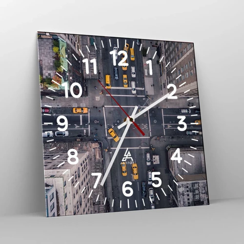 Reloj de pared - Reloj de vidrio - Una simple elección - 40x40 cm