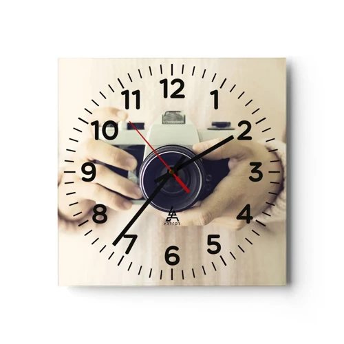 Reloj de pared - Reloj de vidrio - Una visión diferente - 30x30 cm