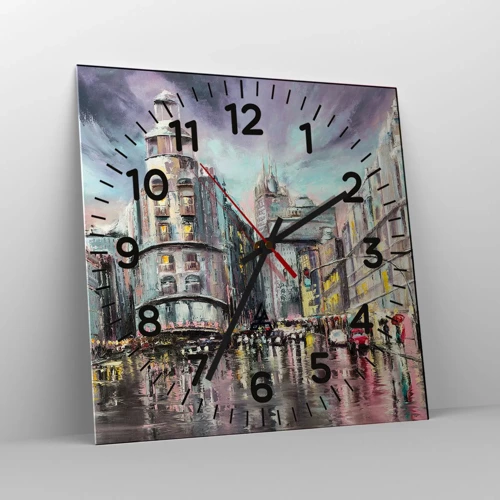 Reloj de pared - Reloj de vidrio - Va a ser una buena noche - 40x40 cm