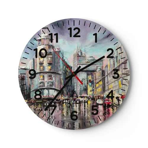 Reloj de pared - Reloj de vidrio - Va a ser una buena noche - 40x40 cm