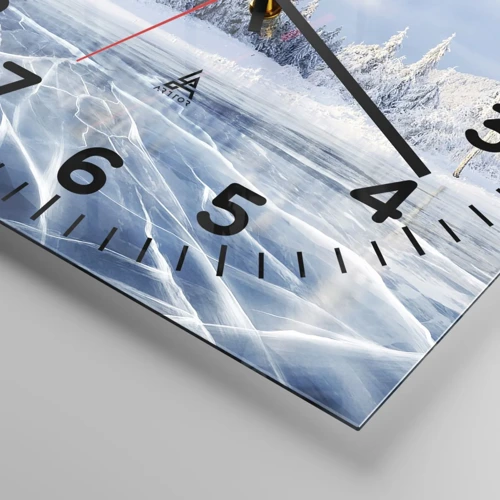 Reloj de pared - Reloj de vidrio - Vista deslumbrante y cristalina - 30x30 cm