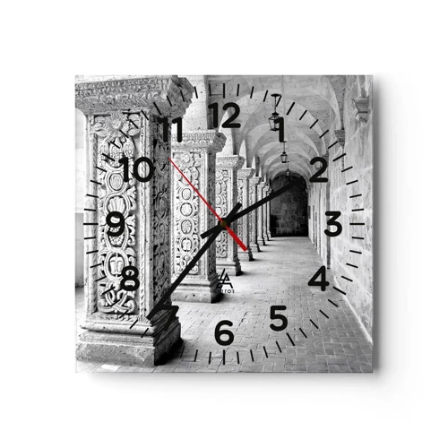 Reloj de pared - Reloj de vidrio - ¿Y adónde nos llevará...? - 30x30 cm