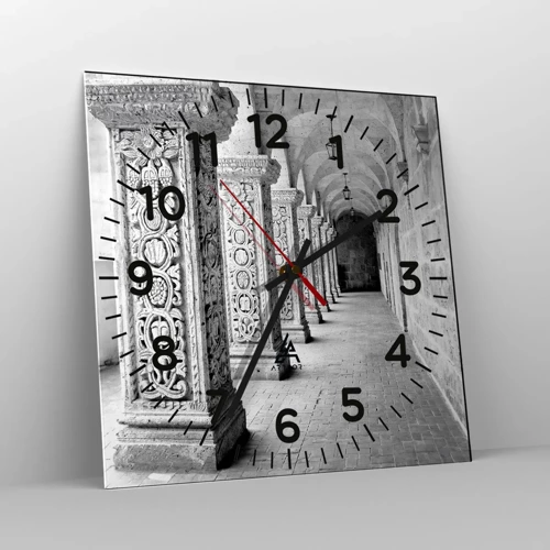 Reloj de pared - Reloj de vidrio - ¿Y adónde nos llevará...? - 30x30 cm