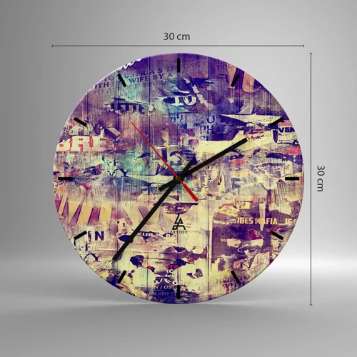 Reloj de pared - Reloj de vidrio - Y eso es todo lo que quedará - 30x30 cm