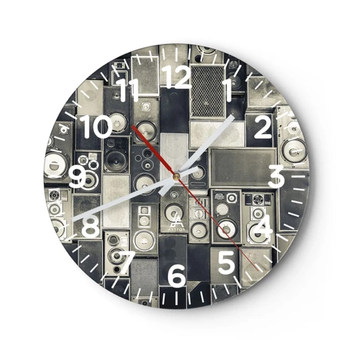 Reloj de pared - Reloj de vidrio - Y todo fluye - 40x40 cm