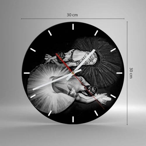 Reloj de pared - Reloj de vidrio - Yin y yang: el equilibrio perfecto - 30x30 cm