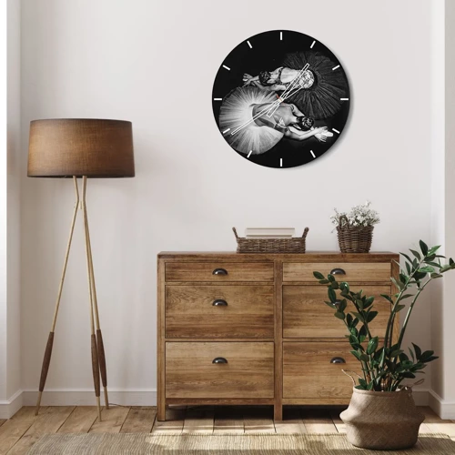 Reloj de pared - Reloj de vidrio - Yin y yang: el equilibrio perfecto - 30x30 cm
