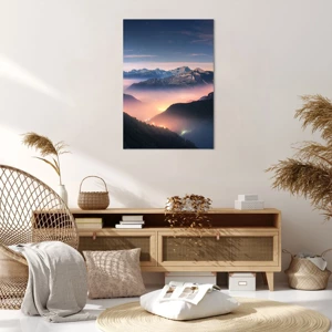 Cuadro sobre lienzo - Impresión de Imagen - Luz en los valles - 70x100 cm