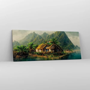 Cuadro sobre lienzo - Impresión de Imagen - Paraíso tropical - 100x40 cm