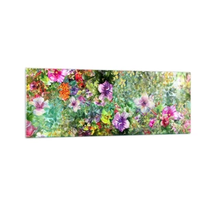 Cuadro sobre vidrio - Impresiones sobre Vidrio - En flores a la perdición - 140x50 cm