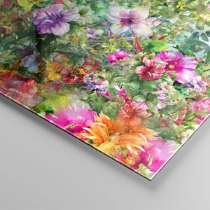 Cuadro sobre vidrio - Impresiones sobre Vidrio - En flores a la perdición - 140x50 cm