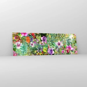 Cuadro sobre vidrio - Impresiones sobre Vidrio - En flores a la perdición - 160x50 cm