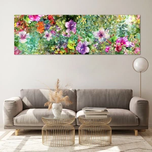 Cuadro sobre vidrio - Impresiones sobre Vidrio - En flores a la perdición - 160x50 cm