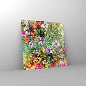 Cuadro sobre vidrio - Impresiones sobre Vidrio - En flores a la perdición - 50x50 cm