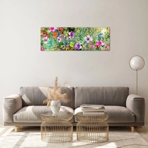 Cuadro sobre vidrio - Impresiones sobre Vidrio - En flores a la perdición - 90x30 cm