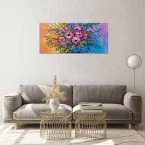 Cuadro sobre vidrio - Impresiones sobre Vidrio - La energía de la vida - 100x40 cm