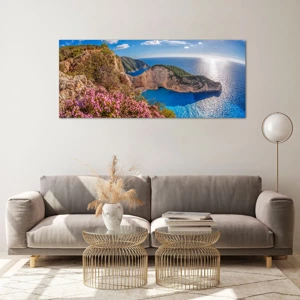 Cuadro sobre vidrio - Impresiones sobre Vidrio - Mis grandes vacaciones en Grecia - 120x50 cm