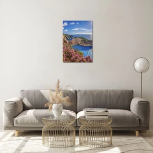 Cuadro sobre vidrio - Impresiones sobre Vidrio - Mis grandes vacaciones en Grecia - 50x70 cm