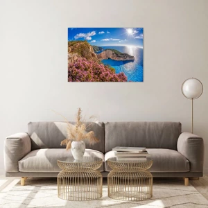 Cuadro sobre vidrio - Impresiones sobre Vidrio - Mis grandes vacaciones en Grecia - 70x50 cm