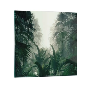 Cuadro sobre vidrio - Impresiones sobre Vidrio - Misterio tropical - 40x40 cm