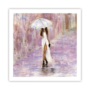 Póster - En la lluvia de lilas - 60x60 cm