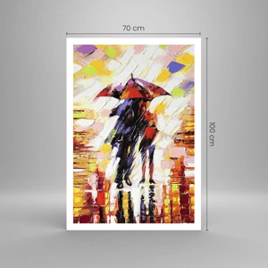 Póster - Juntos a través de la noche y la lluvia - 70x100 cm