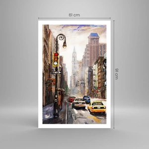 Póster - Nueva York - también colorida bajo la lluvia - 61x91 cm