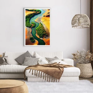 Póster en marco blanco - Río que da vida - 70x100 cm