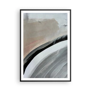 Póster en marco negro - Composición: un arco negro y gris - 70x100 cm