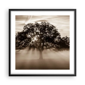 Póster en marco negro - Un árbol de buenas noticias  - 50x50 cm