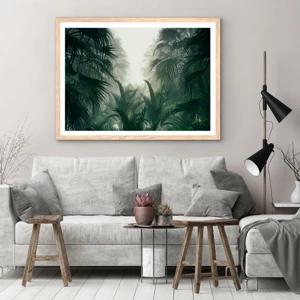 Póster en marco roble claro - Misterio tropical - 50x40 cm