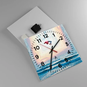 Reloj de pared - Reloj de vidrio - A otra dimensión - 30x30 cm