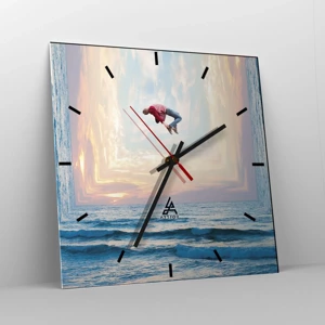 Reloj de pared - Reloj de vidrio - A otra dimensión - 40x40 cm