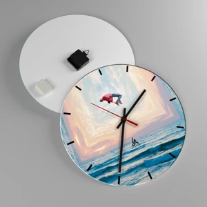 Reloj de pared - Reloj de vidrio - A otra dimensión - 40x40 cm