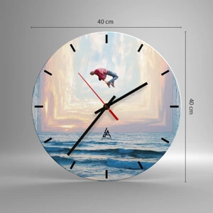 Reloj de pared - Reloj de vidrio - A otra dimensión - 40x40 cm