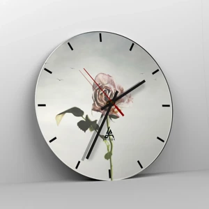 Reloj de pared - Reloj de vidrio - Bienvenida a la primavera - 40x40 cm