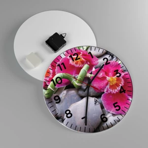 Reloj de pared - Reloj de vidrio - Frío y calor - 30x30 cm