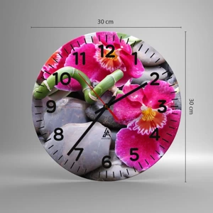 Reloj de pared - Reloj de vidrio - Frío y calor - 30x30 cm