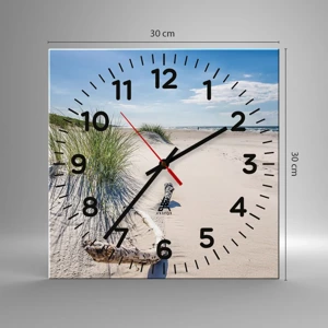 Reloj de pared - Reloj de vidrio - ¿La más bella? Báltico - 30x30 cm