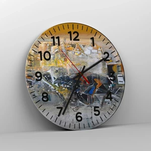 Reloj de pared - Reloj de vidrio - Todo se pondrá en su sitio - 30x30 cm